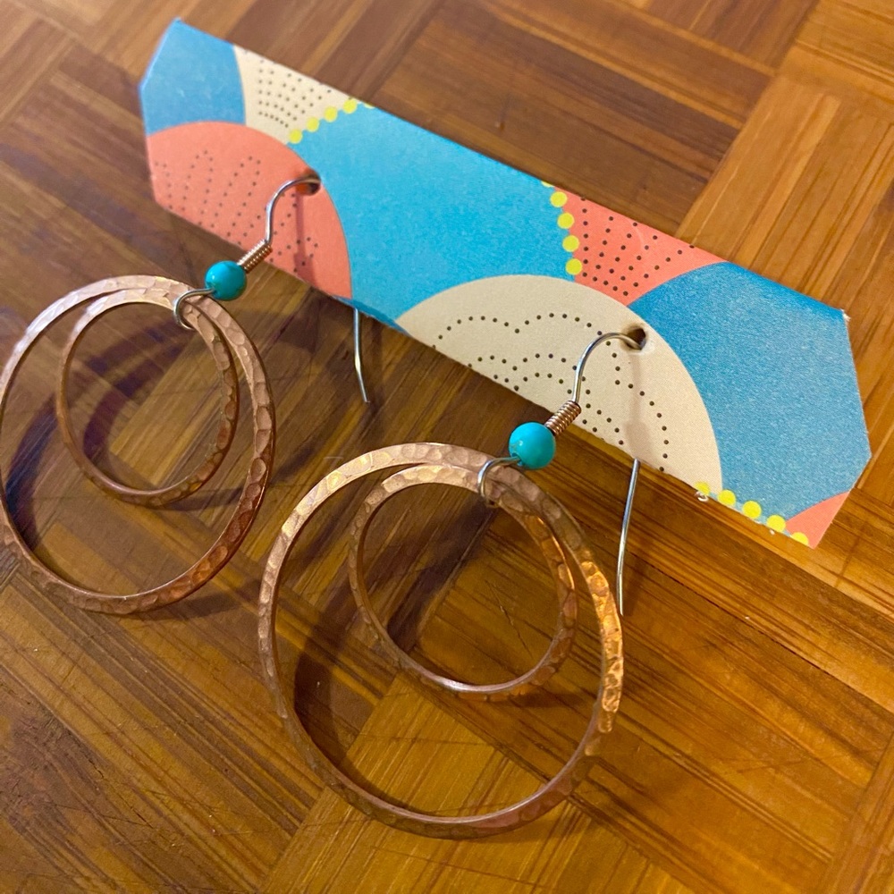 Hammered Metal Hoops